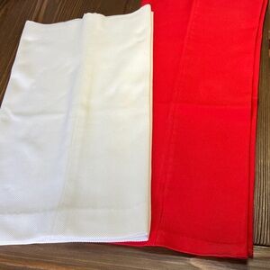 White and Red Craft Fabric Bundle - Versatile Sewing & DIY Cloth